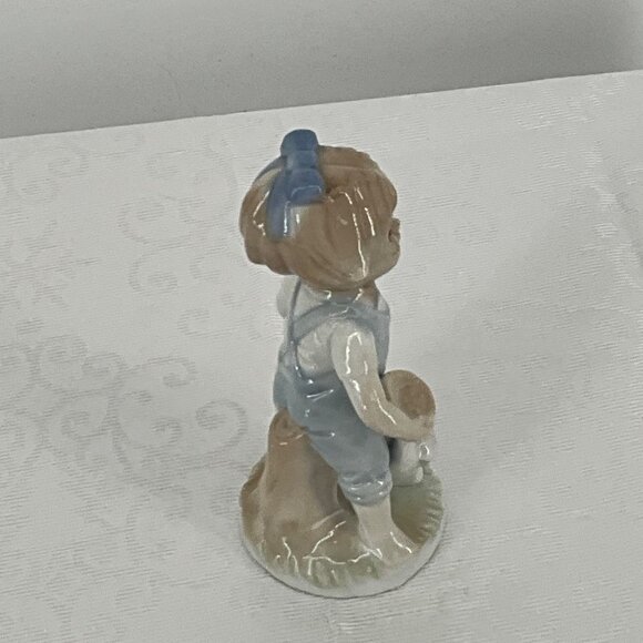 Vintage Porcelain Bomboniere Regali‎ Venezia Figurine Little Girl & Goose Pastel - Picture 4 of 8